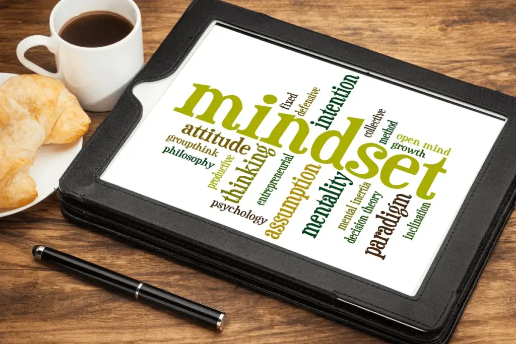 Quadro com as qualidades que um pessoa de Mindset Empreendedor deve ter.